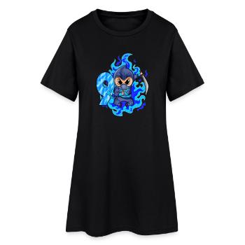 9ème anniversaire garçon 9 ans ninja - Robe T-shirt Femme - noir - Devant