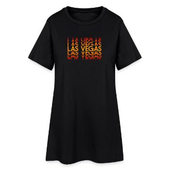 Disposition néon de Las Vegas - Robe T-shirt Femme - noir - Devant