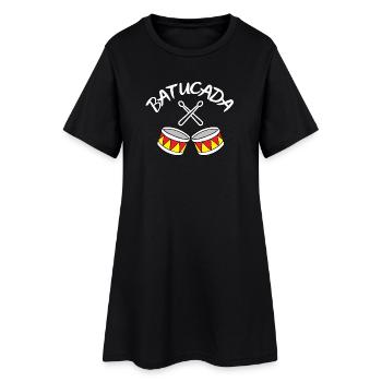 batucada, percussion, tambour - Robe T-shirt Femme - noir - Devant