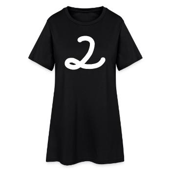 2 Numéro deux blanc - Robe T-shirt Femme - noir - Devant