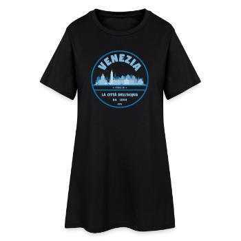 Ville d’Eau de la Skyline de Venise - Robe T-shirt Femme - noir - Devant