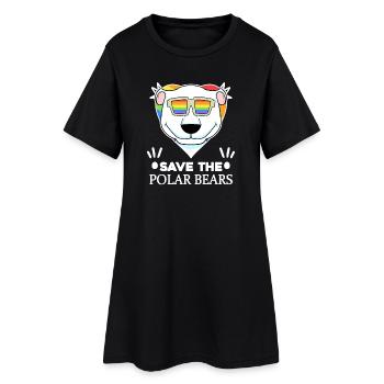 Ours polaire Ours polaire Environnement Protection du climat Conservation de la nature - Robe T-shirt Femme - noir - Devant