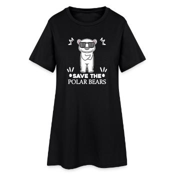 Ours polaire Ours polaire Environnement Protection du climat Conservation de la nature - Robe T-shirt Femme - noir - Devant