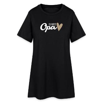 Opa Schwangerschaft verkünden - Frauen T-Shirt-Kleid - Schwarz - Vorne