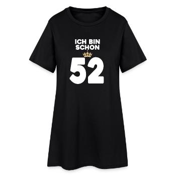 52. Geburtstag Geschenk - 52 Jahre mit Krone - Frauen T-Shirt-Kleid - Schwarz - Vorne