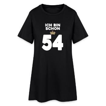 54. Geburtstag Geschenk - 54 Jahre mit Krone - Frauen T-Shirt-Kleid - Schwarz - Vorne