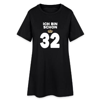 32. Geburtstag Geschenk - 32 Jahre mit Krone - Frauen T-Shirt-Kleid - Schwarz - Vorne