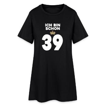 39. Geburtstag Geschenk - 39 Jahre mit Krone - Frauen T-Shirt-Kleid - Schwarz - Vorne