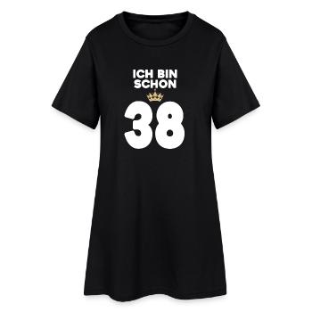 34. Geburtstag Geschenk - 34 Jahre mit Krone - Frauen T-Shirt-Kleid - Schwarz - Vorne