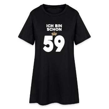 59. Geburtstag Geschenk - 59 Jahre mit Krone - Frauen T-Shirt-Kleid - Schwarz - Vorne