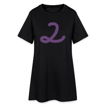 2 Numéro deux numéro violet - Robe T-shirt Femme - noir - Devant