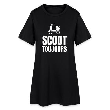 scooter, faire du scooter - Robe T-shirt Femme - noir - Devant