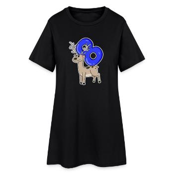Cadeau d’anniversaire pour enfants de 8 ans - Robe T-shirt Femme - noir - Devant