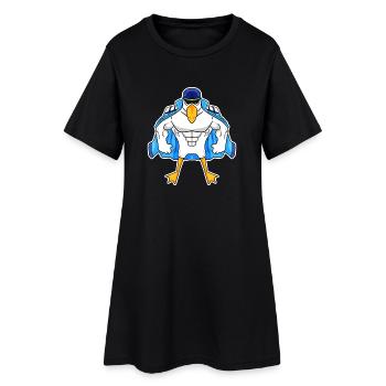 Muscular Seagull Seagull Gift - Women’s T-Shirt Dress - black - Front