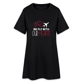 Cadeau de devis de pilote d’avion - Robe T-shirt Femme - noir - Devant