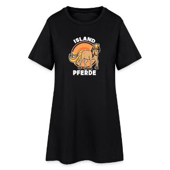 Islandpferde Spruch Pferdefan Pferde Pferdeliebe - Frauen T-Shirt-Kleid - Schwarz - Vorne