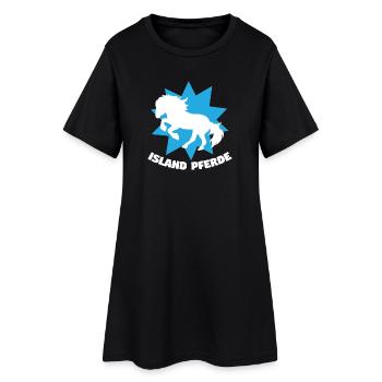 Islandpferde Tölt Galopp Trab Pferde Spruch Pferde - Frauen T-Shirt-Kleid - Schwarz - Vorne