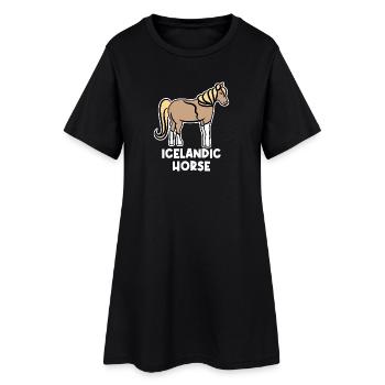 Horse Love Horses Horse Fan Chevaux islandais Dicton - Robe T-shirt Femme - noir - Devant