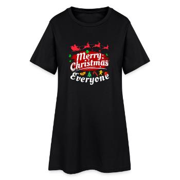 Noël, noël, noël, noël, noël, noël, noël, noël - Robe T-shirt Femme - noir - Devant