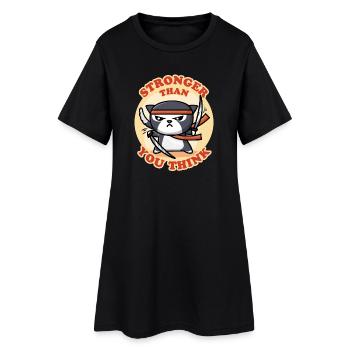Ninja Cat - Women’s T-Shirt Dress - black - Front