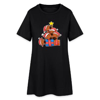Antilope Arbre de Noël Antilope - Robe T-shirt Femme - noir - Devant