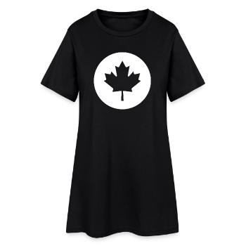 Kanada, ich liebe Kanada, ich liebe Kanada - Frauen T-Shirt-Kleid - Schwarz - Vorne