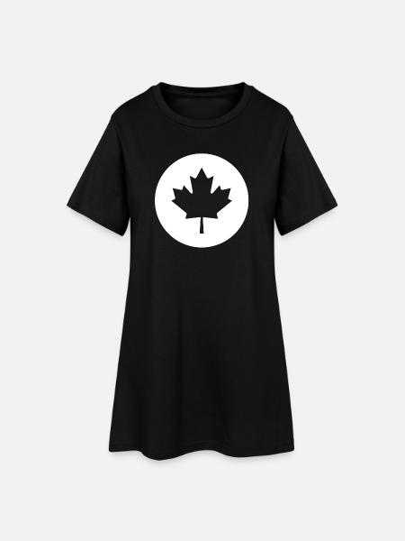 Canada, j'aime le canada, j'adore le canada - Robe T-shirt Femme - noir