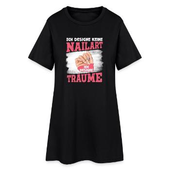 Ich designe keine Nailart Nageldesignerin - Frauen T-Shirt-Kleid - Schwarz - Vorne