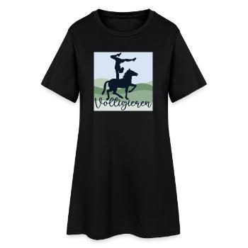 VOLTIGIEREN VOLTIGIERSPORT - PFERDE REITERIN - Frauen T-Shirt-Kleid - Schwarz - Vorne