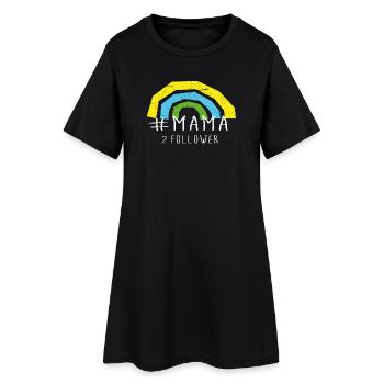 Maman, 2 followers, jumeaux, maman 2 fois - Robe T-shirt Femme - noir - Devant