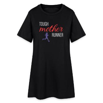 Tough Mother Runner - Frauen T-Shirt-Kleid - Schwarz - Vorne