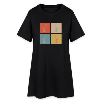 Saxophone design - Women’s T-Shirt Dress - black - Front