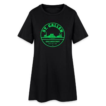 St. Gallen Switzerland Emblem with Gallusstadt - Women’s T-Shirt Dress - black - Front