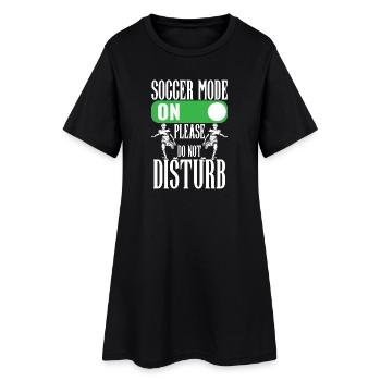 Mode football activé – Ne pas déranger - Robe T-shirt Femme - noir - Devant
