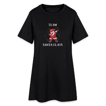 Équipe Santa Claus - Robe T-shirt Femme - noir - Devant