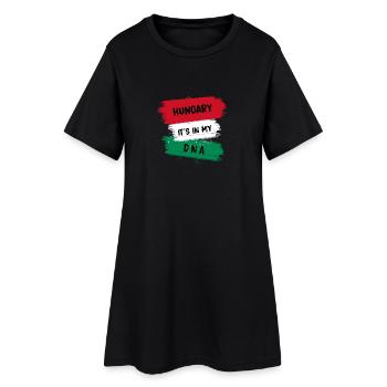 Le drapeau hongrois est inscrit dans mon ADN - Robe T-shirt Femme - noir - Devant