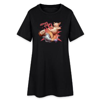 End of Meat - Frauen T-Shirt-Kleid - Schwarz - Vorne