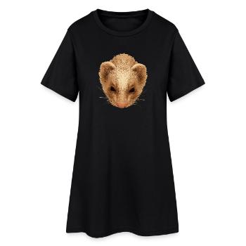 süße tierbaby motive, Marder baby - Frauen T-Shirt-Kleid - Schwarz - Vorne