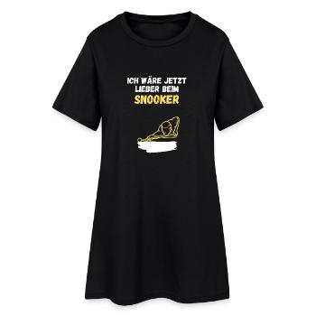 Ich wäre jetzt lieber beim Snooker - Frauen T-Shirt-Kleid - Schwarz - Vorne