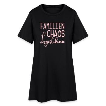 Familien Chaos Logistikerin - MAMA - OMA - Frauen T-Shirt-Kleid - Schwarz - Vorne