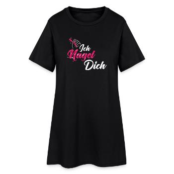 Ich Nagel Dich Nageldesignerin - Frauen T-Shirt-Kleid - Schwarz - Vorne