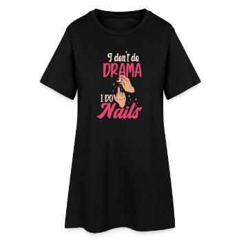 Je ne fais pas de drame, je fais des ongles - Robe T-shirt Femme - noir - Devant