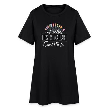 S’il s’agit de conseils et de nail art nail designer - Robe T-shirt Femme - noir - Devant