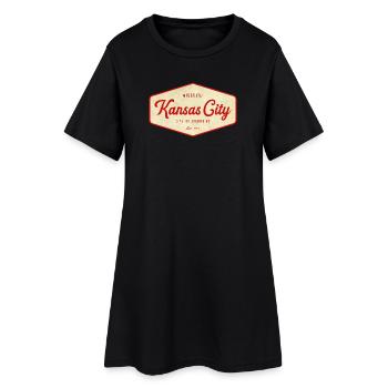 Kansas City États-Unis - Robe T-shirt Femme - noir - Devant