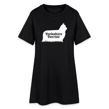 Yorkshire Terrier - Robe T-shirt Femme - noir - Devant
