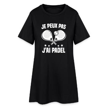 Je Peux Pas J'Ai Padel Joueur De Padel Padeliste - Robe T-shirt Femme - noir - Devant