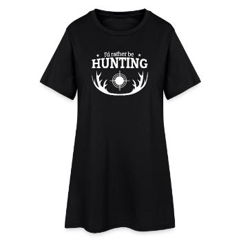 chasse, chasseur, fan de chasse - Robe T-shirt Femme - noir - Devant