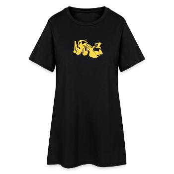 Baggerfahrer Radlader Bagger - Frauen T-Shirt-Kleid - Schwarz - Vorne