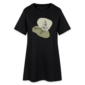 Orchidée - T-Shirt Amoureux des Plantes - Robe T-shirt Femme - noir - Devant