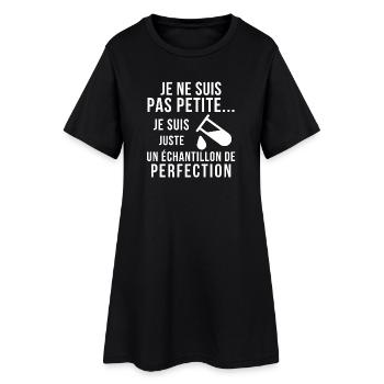 femme humour, perfection - Robe T-shirt Femme - noir - Devant